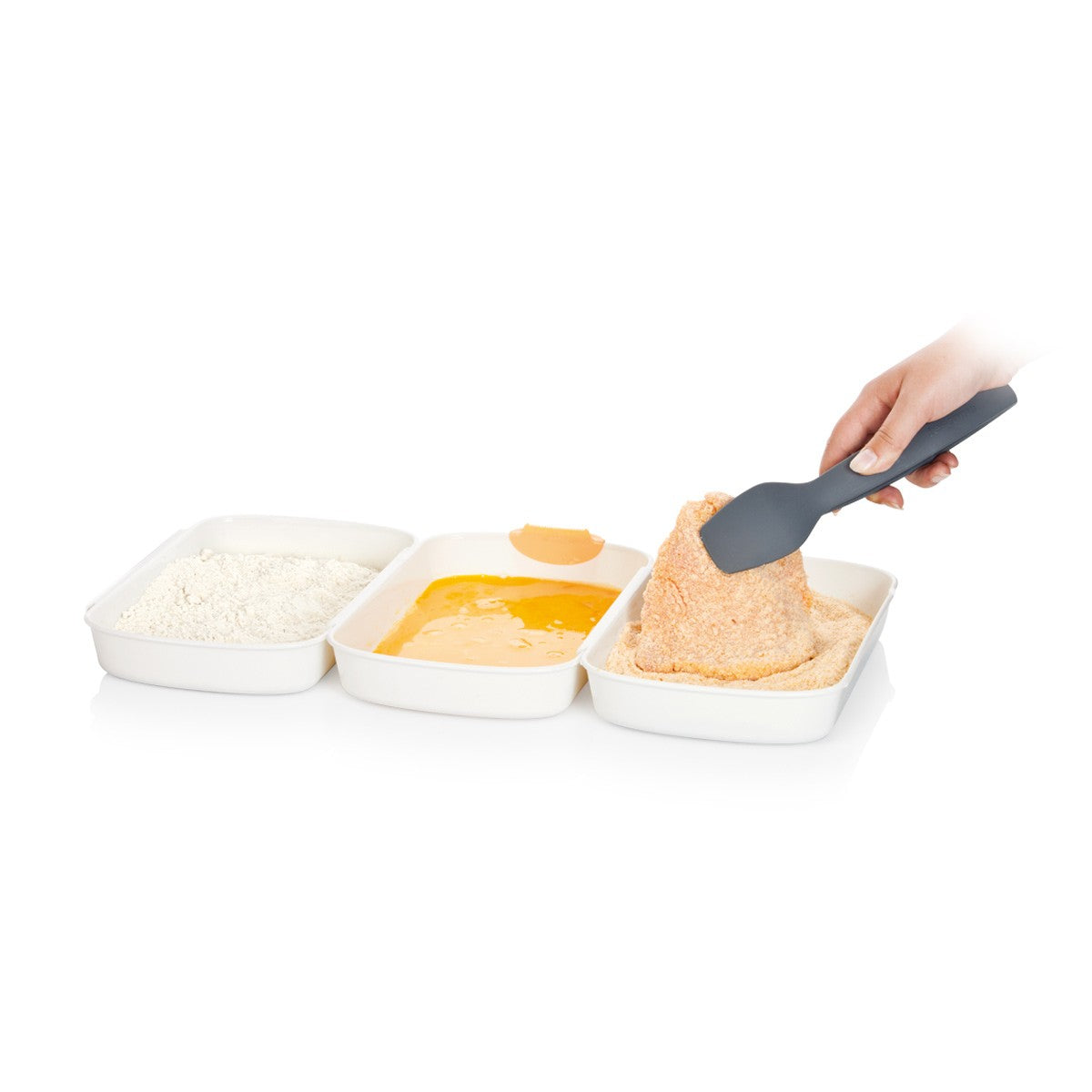 Panier-Set PRESTO von Tescoma – Dreifach Panierset mit Schalen und Zange